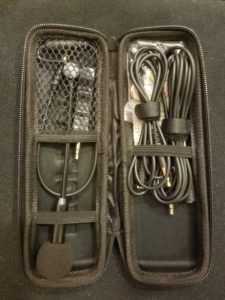 Open case with ModMic 5 and accessories
