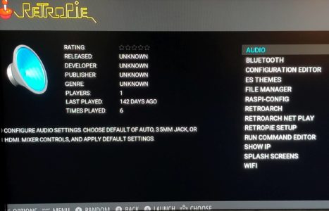 RetroPie configuration menu