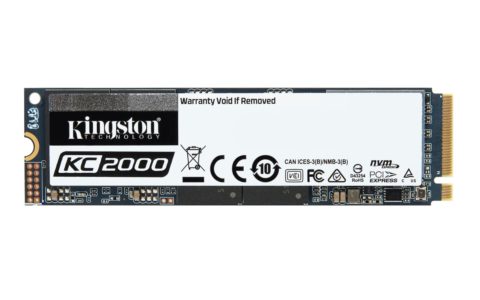 Close-up of the KC2000 SSD (Image credit: Kingston)