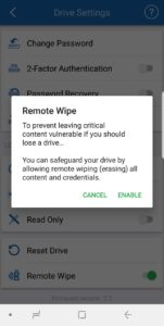 Preparing to set up remote wipe