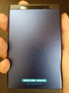 SecureDrive SSD in hand