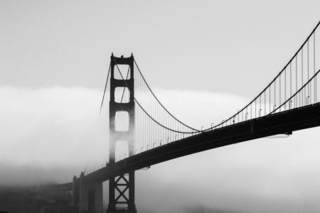 San Francisco bridge in fog