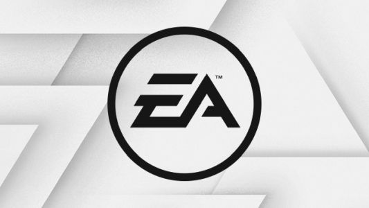 Electronic Arts logo on white and grey background