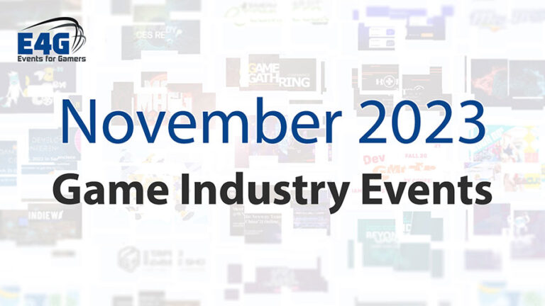 November 2023 Game Industry Events Calendar