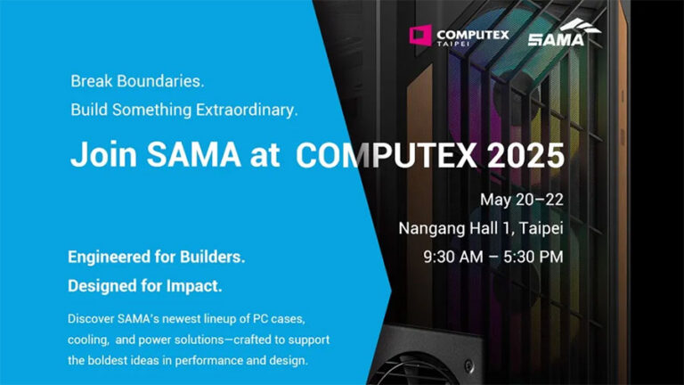 SAMA to Debut Flagship Gaming PC Hardware Line at COMPUTEX 2025, Built for Global System Builders, Integrators, and Enthusiast Markets