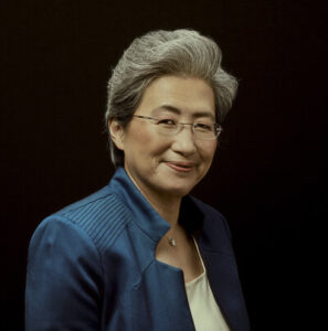 Dr. Lisa Su, Chair and CEO of AMD headshot photo.