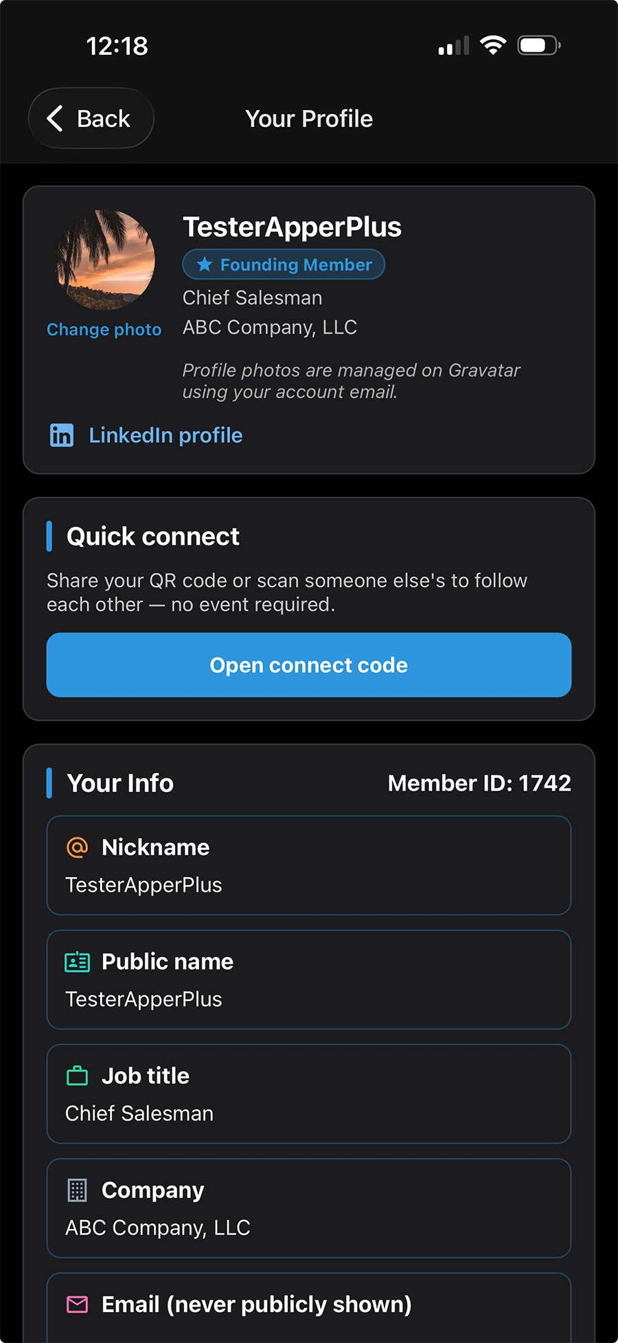 Member profile